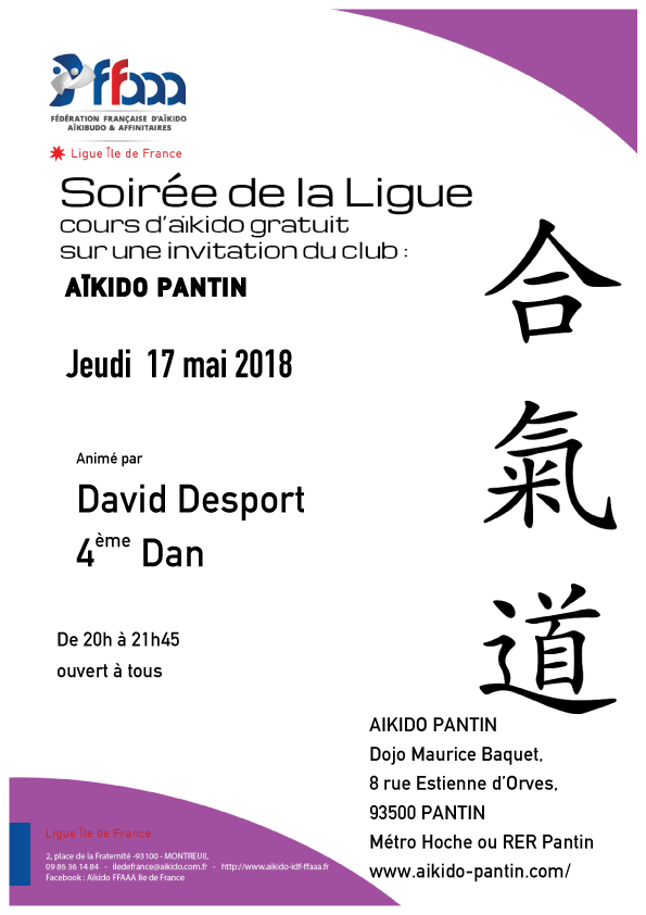 Soirée de la ligue - David Desport - aïkido Pantin
