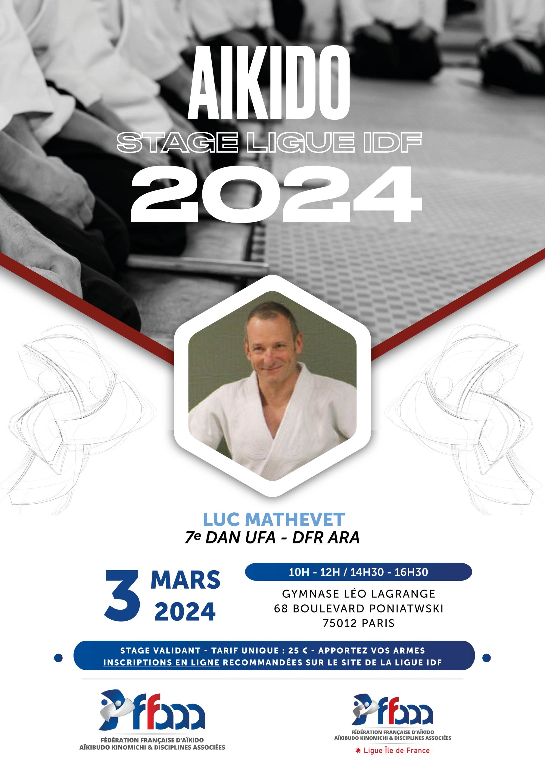 Luc Mathevet 7ème Dan - stage de ligue - dimanche 3 mars 2024